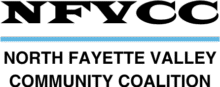 NFVCC logo with text: North Fayette Valley Community Coalition and a blue horizontal line.